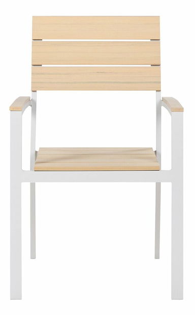 Set 6 buc scaune de grădină Combo (lemn deschis)