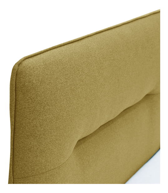 Bračni krevet 180 cm Isuna (boja senfa) (s podnicom) (s prostorom za odlaganje)