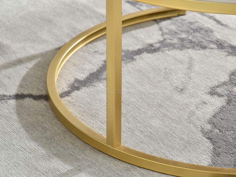 Dohányzóasztal Kolja Stolik Xl (bézs + arany)