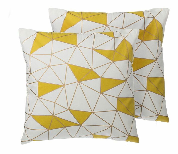 Set 2 buc. pernă 45x45 CLARIANA (triunghi galben)