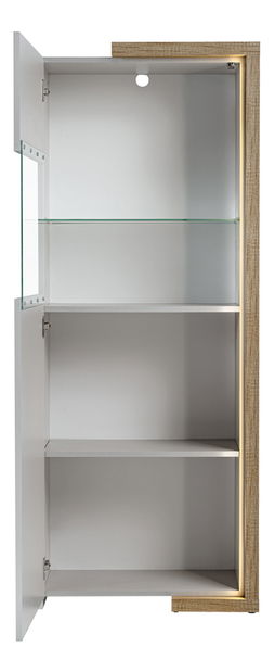 Vitrină Dares V01 (Stejar grand natural + Cașmir)