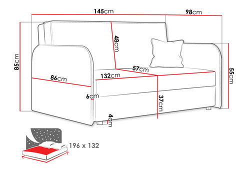 Canapea Rowan-I III (bej)
