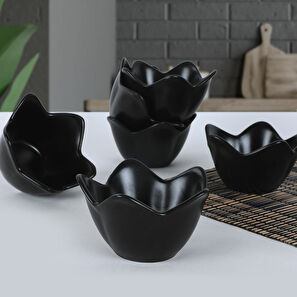 Set boluri (6 buc.) Tulip (Negru mat)