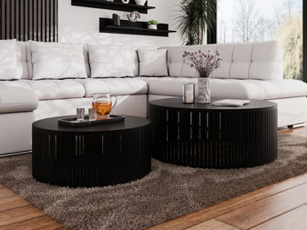 Sada 2 konferenčných stolíkov Mirjan Kenozi (čierna) (výpredaj)