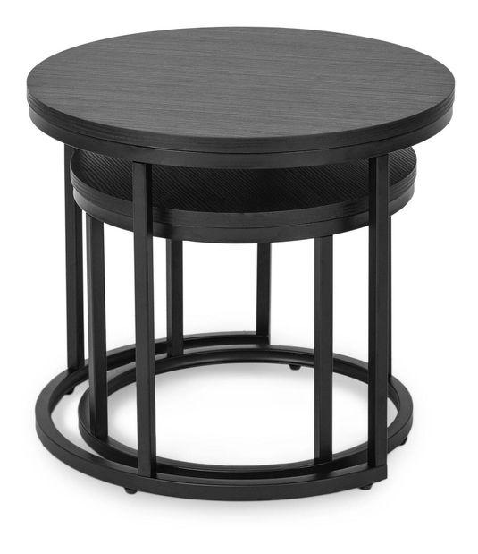 Set 2 konferenčných stolíkov Metacion (čierna) 