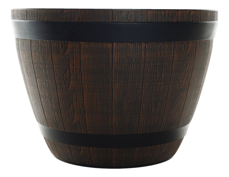 Plastový kvetináč Montreal Typ 2 (hnedý + vzor drevo)