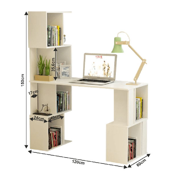 PC stolík s regálom Flexi *výpredaj