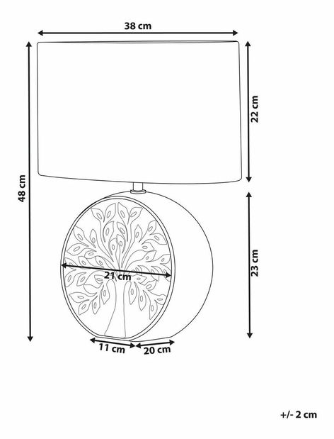 Asztali lámpa Kheza (ezüst)