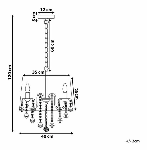 Viseća svjetiljka Evandale (crna)