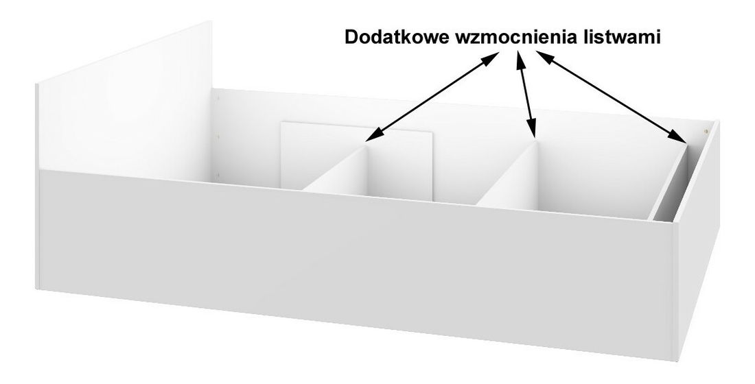 Bračni krevet 160 cm Lideraba (hrast sonoma) (sa podnicom)