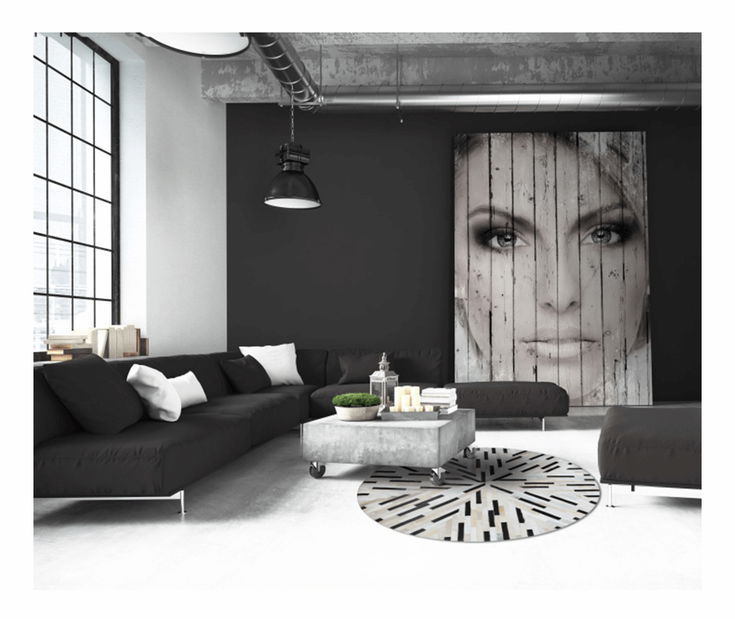 Kožený koberec 150x150 cm Kazuko typ 8