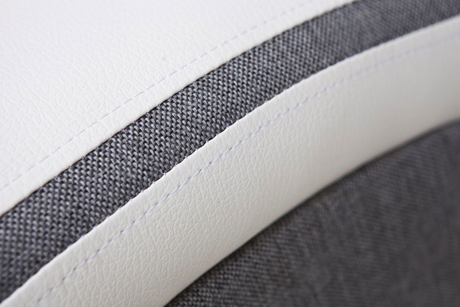 Pohovka trojsedačka Claris (tmavosivá + biela)