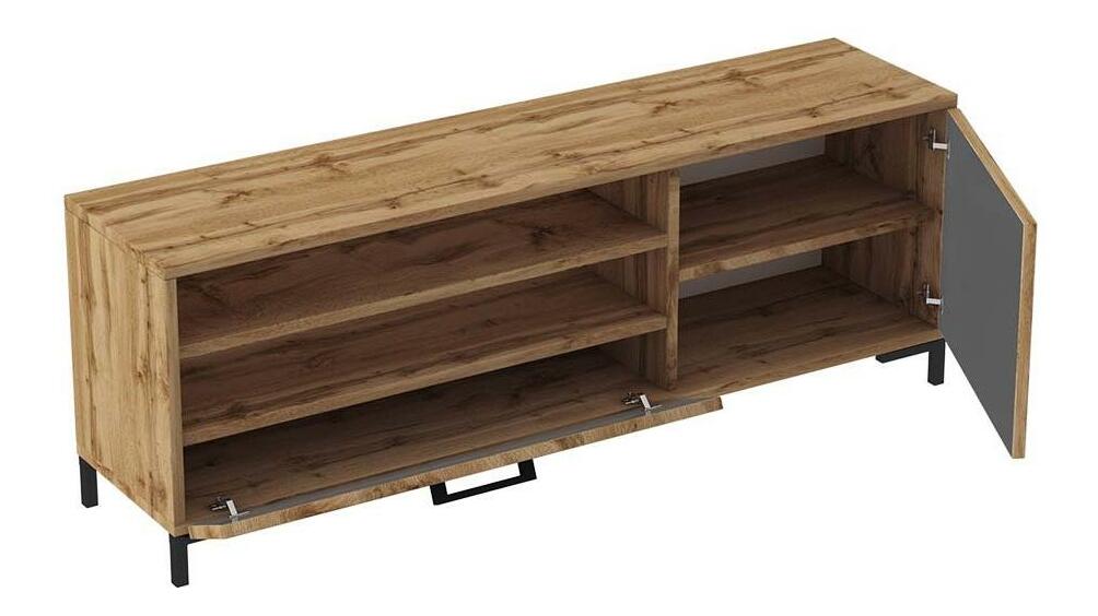 TV ormarić/stolić Cascade (hrast lancaster + siva)