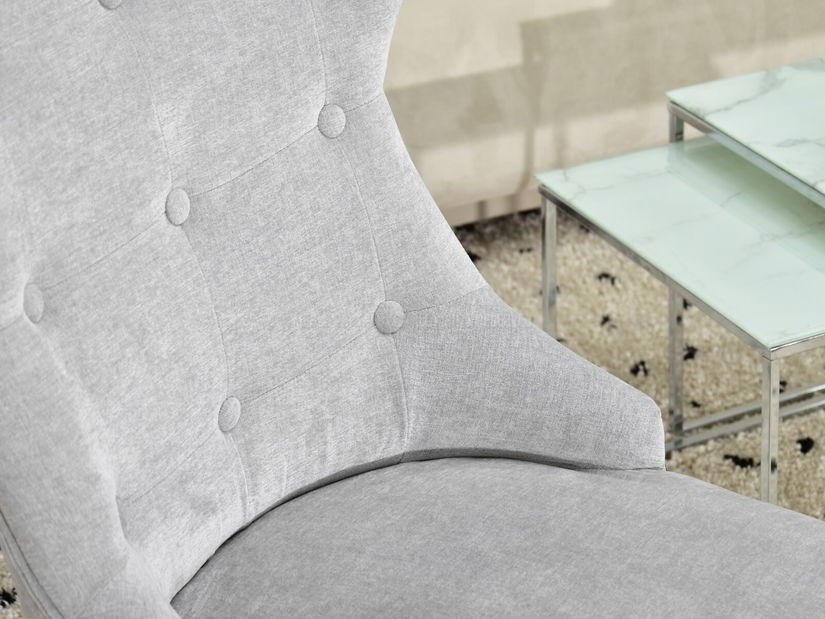 Fotel Elza (szürke + króm)