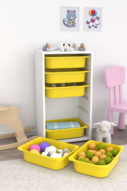 Organizator za igračke Dremonka 3 (bijela + žuta)