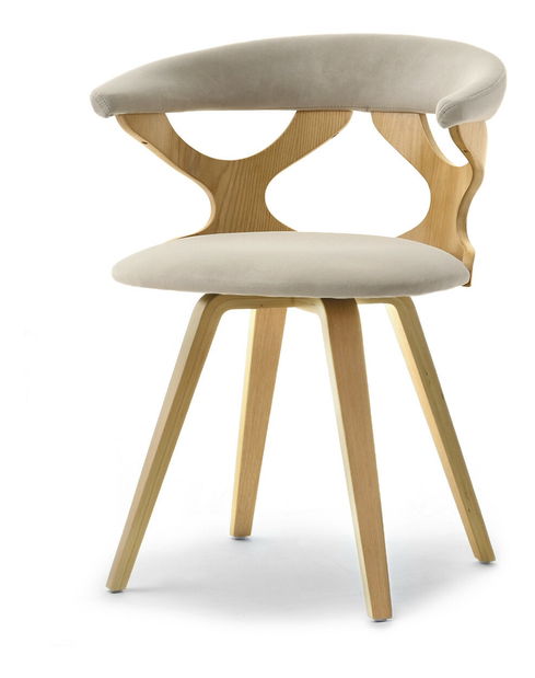 Scaun sufragerie Bagdad (bej + stejar)