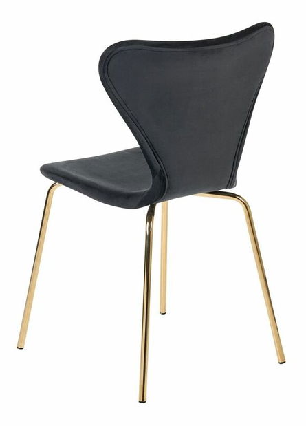 Set blagovaonskih stolica (2 kom.)- Baylor (crna + zlatna)