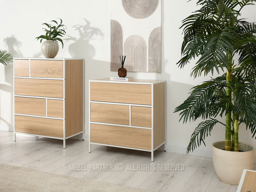 Komoda Soren Kom (sonoma + bijela)