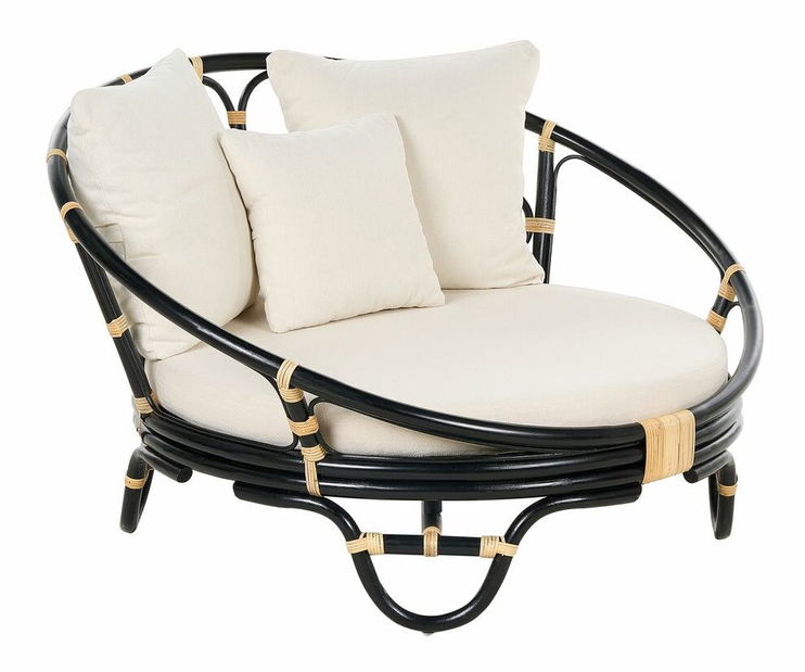 Set 2 buc fotolii de grădină Raeburn (negru) 