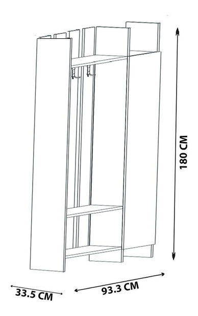 Mobilier Hol Tonuse (alb + antracit) 