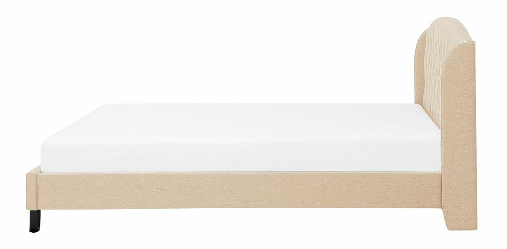 Manželská posteľ 140 cm BORD (s roštom) (béžová)