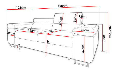 Canapea Terazuro 2 (Bej) 