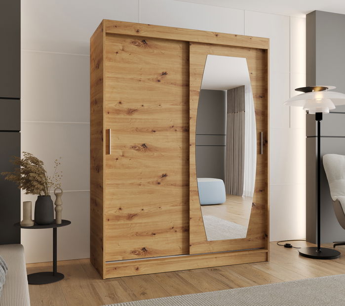 Dulap de haine 150 cm Rosaria (Stejar artisan)