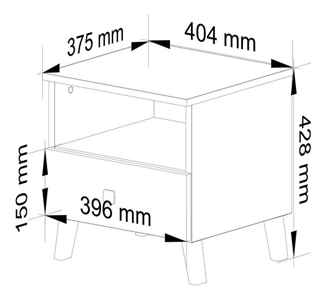 Nočný stolík Mobian 1 (kašmír)