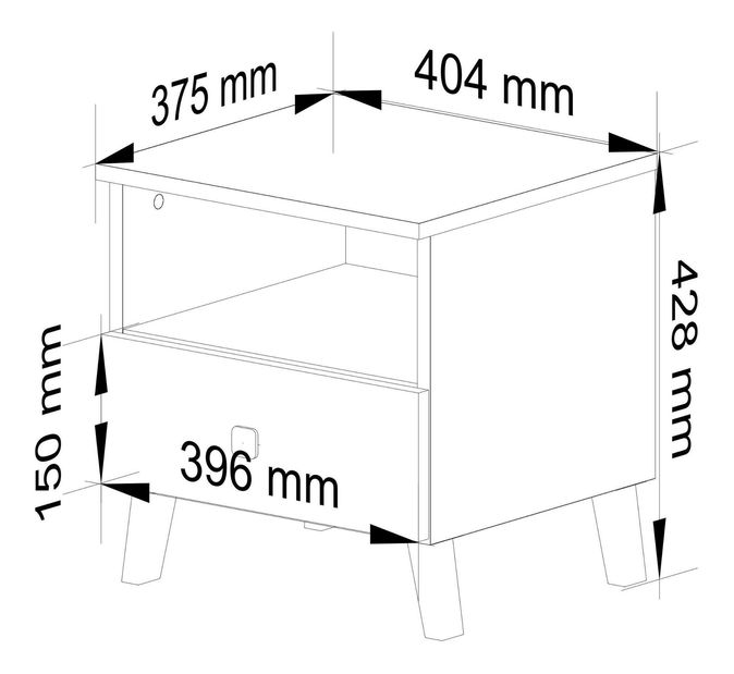 Nočný stolík Mobian 1 (kašmír)