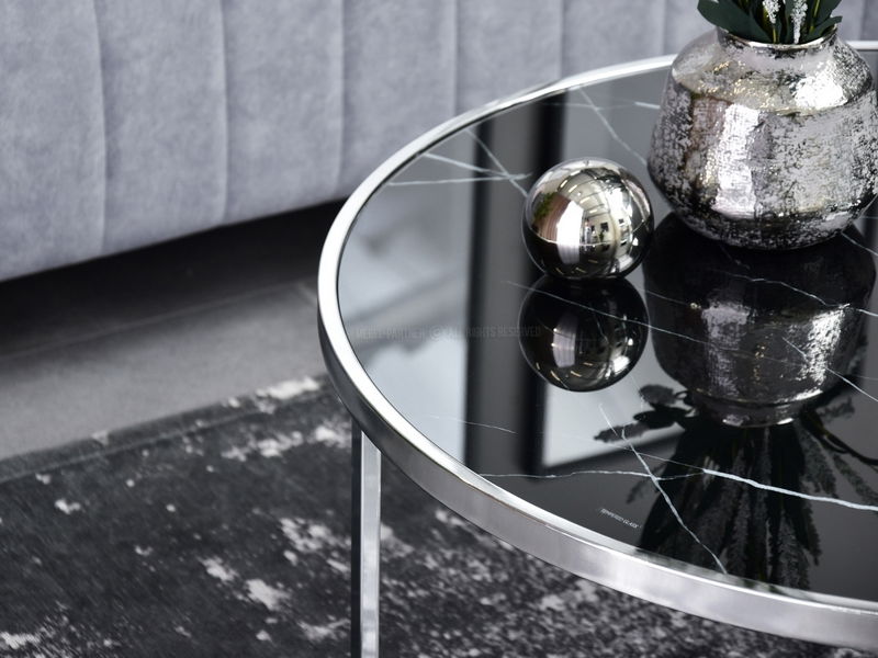 Konferenčný stolík Natol (čierna + chrómová)