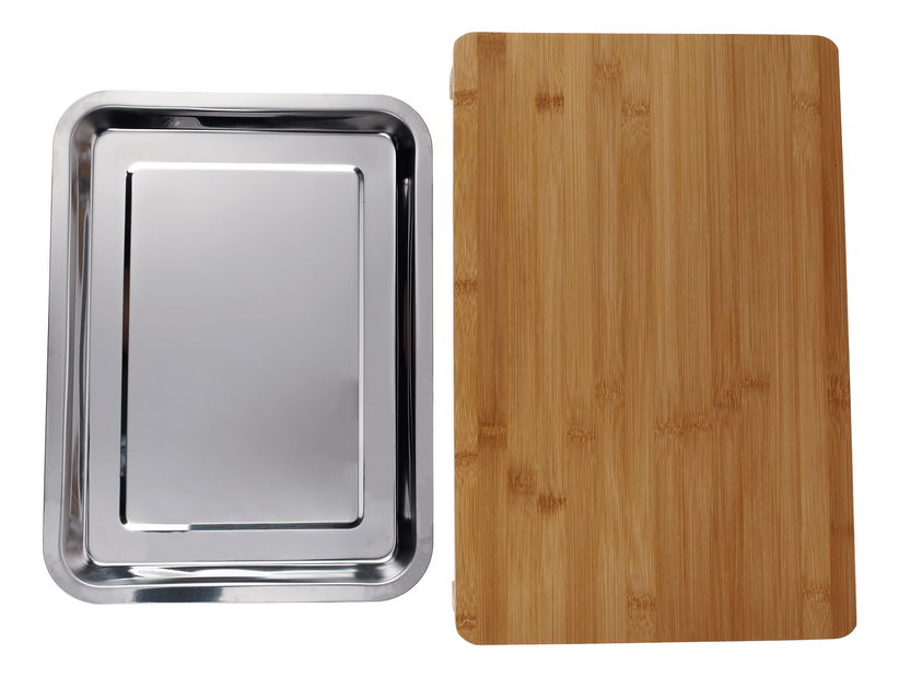 Tocător cu sertar Tarosh 1 (bambus + oțel)