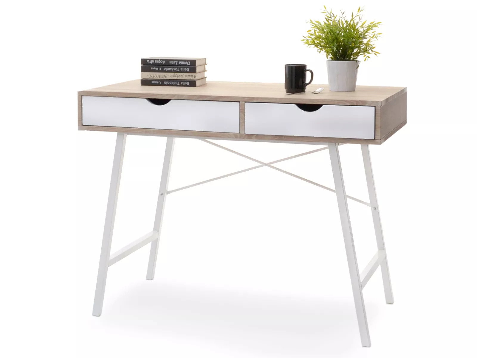PC asztal Gavon (tölgy + fehér)