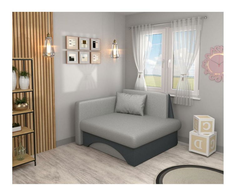 Fotel Kubosik new (szürke + sötétszürke) (B)