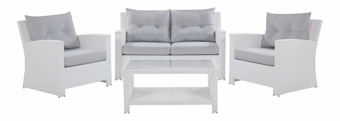 Záhradná sedacia súprava Menro (svetlosivá)