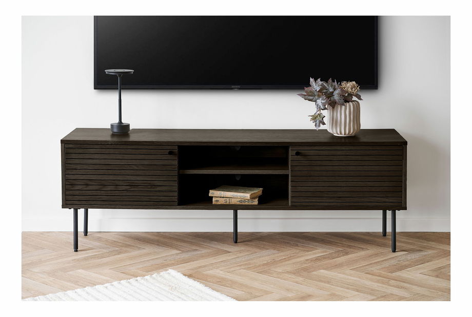 TV stolík/skrinka Ksitina 2 (tmavohnedá)