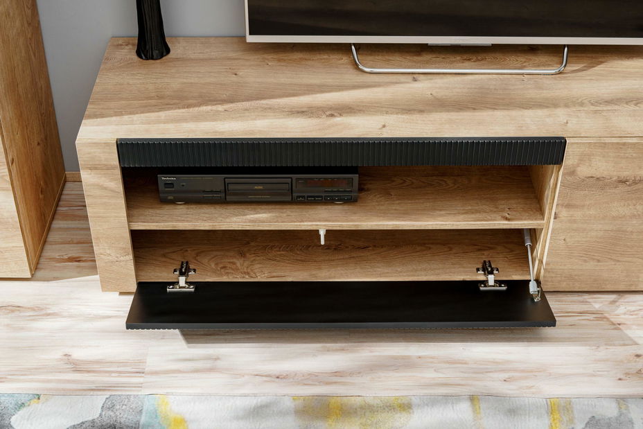 TV stolík/skrinka Aruno AR RTV (dub ribbeck + čierna)