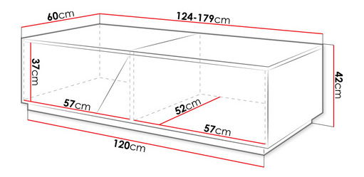 Konferenčný stolík Bekas (antracit + dub wotan) *bazár