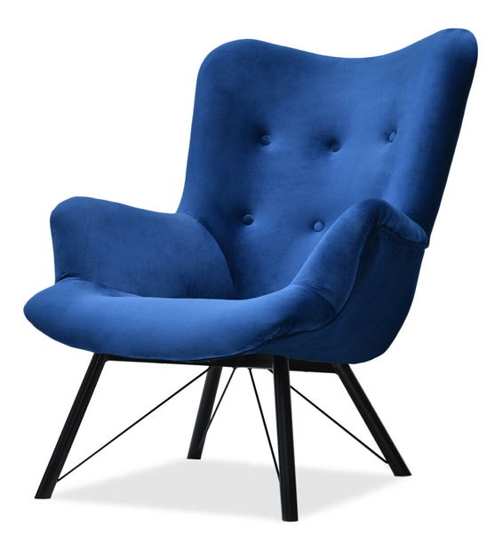 Fotoliu relax Dawntawn (albastru închis + negru)