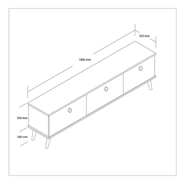 TV stolík/skrinka Lexis (orech)