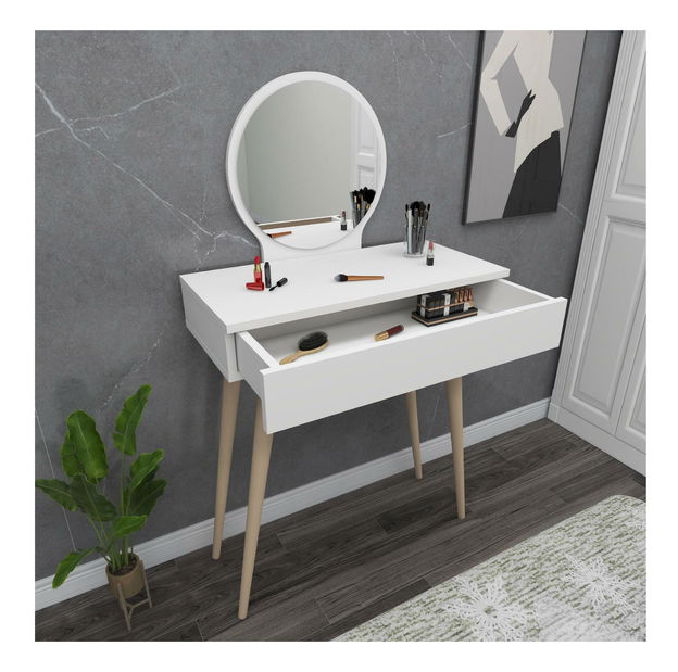 Măsuță de toaletă Doneda (alb) 