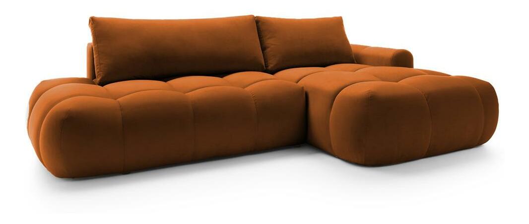 Rohová sedacia súprava Ombre (P) (medená + čierna)