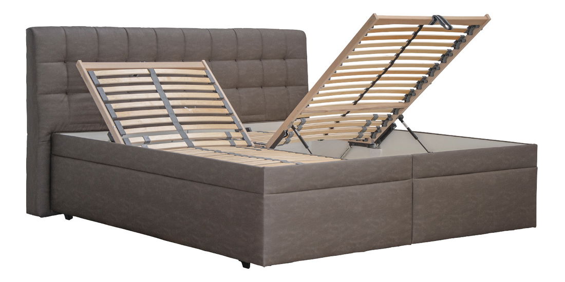 Manželská posteľ 160 cm Blanár Monaco (tmavohnedá) (s roštom a matracom Linda)