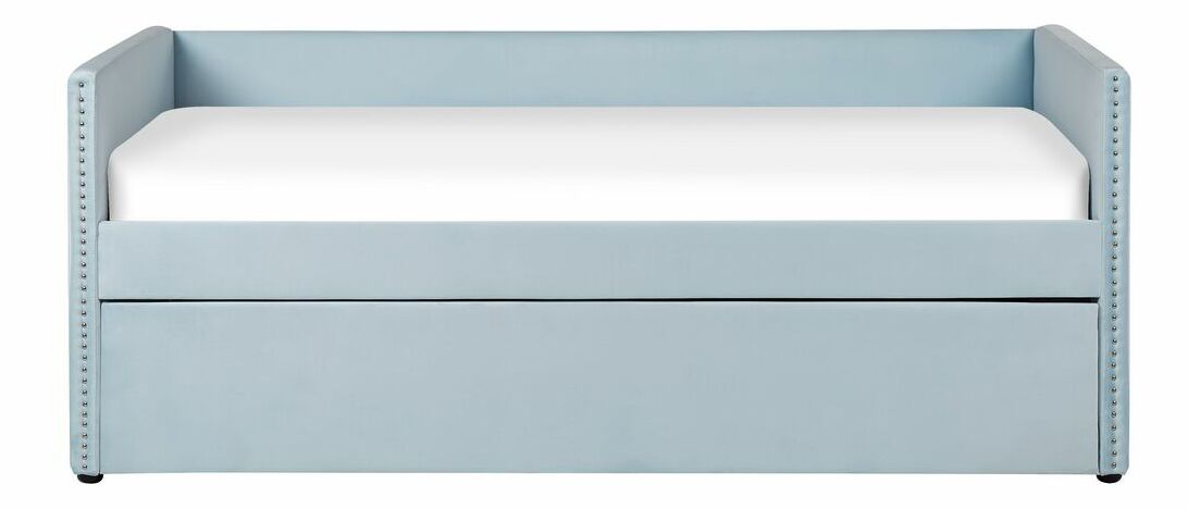 Jednolôžková posteľ 200 x 90 cm Tish (modrá) (s roštom)