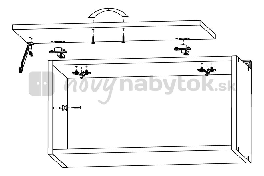 Dulap superior de bucătărie Junona line GO/60/30 (stejar sonoma)
