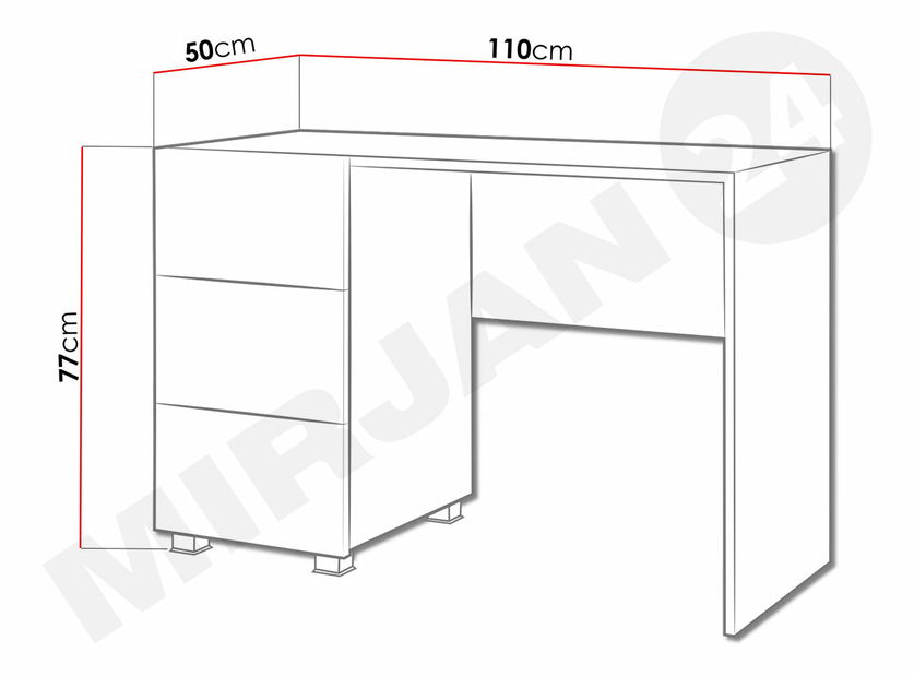 PC stolík Bralani (čierna) *výpredaj