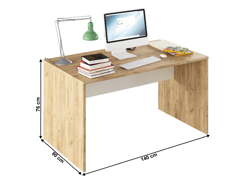 Pc stolík Rumia 11 (dub artisan + biela)