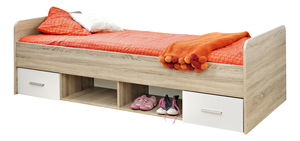 Jednostruki krevet 90 cm Daron 23 DSW DI-04 (hrast sonoma + bijela) (s ladicama)