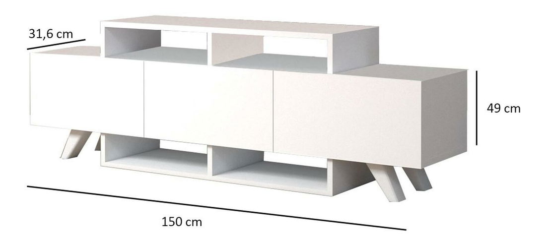 Masă TV/Dulap Duvabu (alb) 