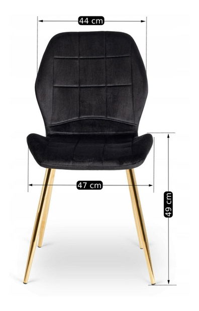 Blagovaonska stolica Inolvidable (crna + zlatna) 