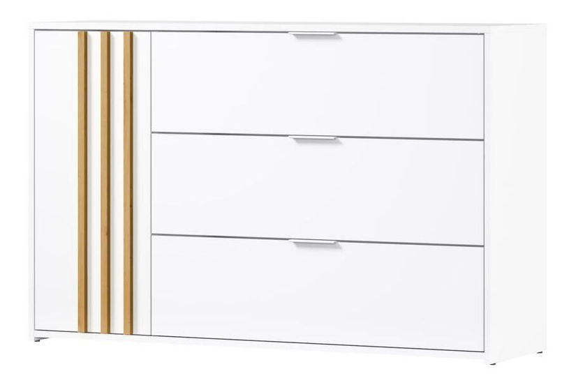 Komoda Frens (bijela + hrast artisan)